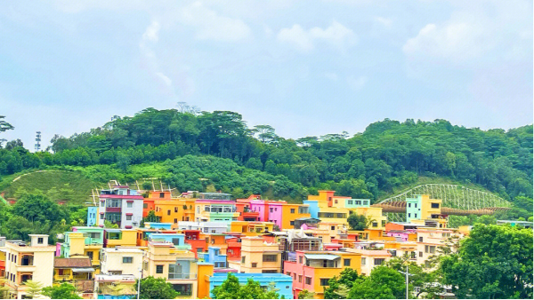 江門彩虹村換新顏，百適涂無機涂料助力翻新