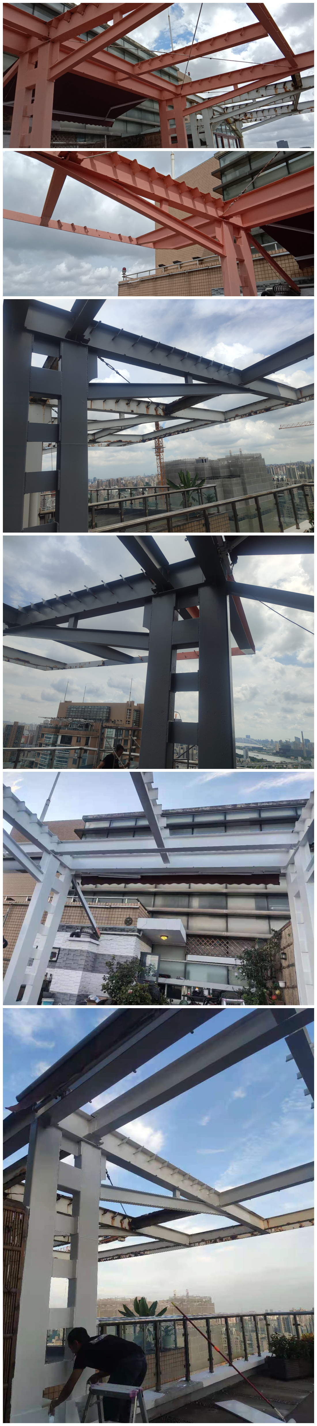 鋼結(jié)構(gòu)欄桿外觀涂料效果