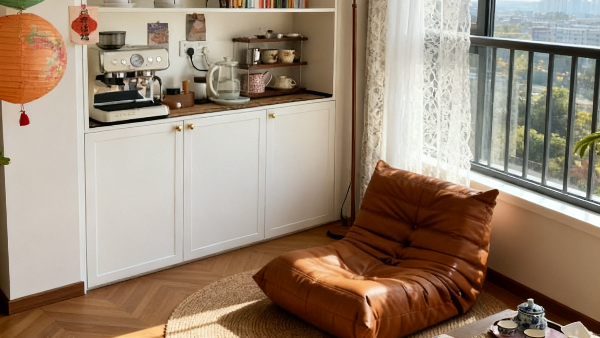 我家茶室氛圍感拉滿的秘訣，竟是這面墻！百適涂無機涂料真香了